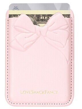 NWT LoveShackFancy x Case-Mate Adhesive Bow Cardholder - Limited Edition- Pink